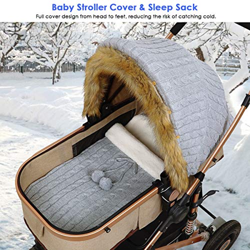 Famkit Baby Stroller Cover Saco de dormir Set Set Carseat Canopy Wrap for Girls Boys