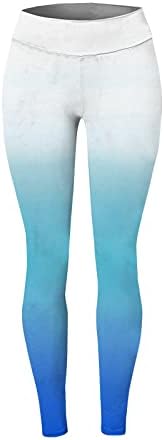 Miashui Alta cintura leggings para mulheres gradiente feminino impressão de leggings LEGNDO DE FACTING SPORTING LEGGINGS