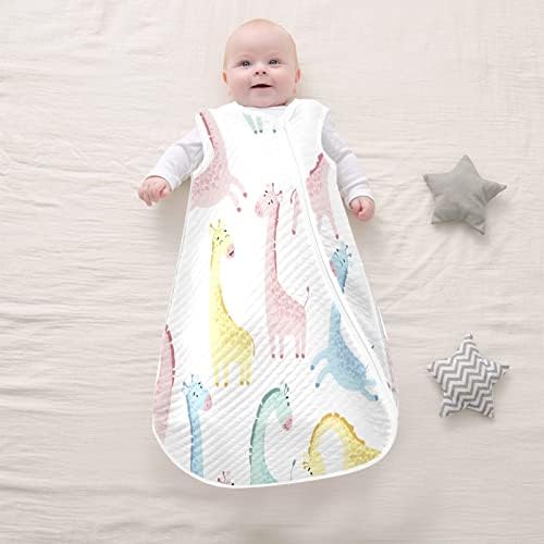 Vvfelixl Sack Sack para bebês recém-nascidos, cobertor de girafas coloridas de girafas coloridas, saco de dormir de transição