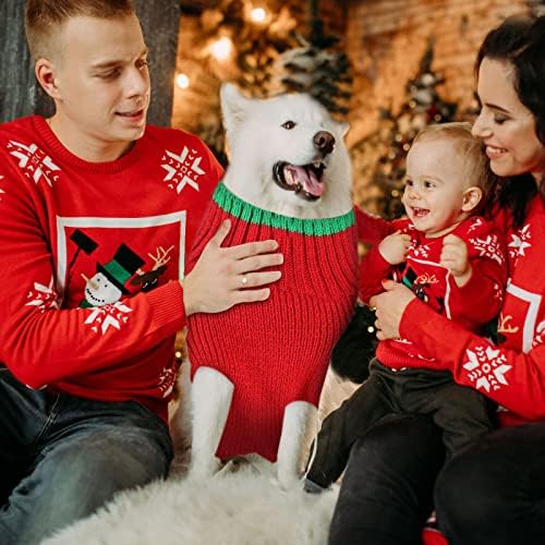 4 peças cães de Natal suéteres cachorros suéteres de férias filhote de neve rena de neve rena de neve elfos de elca de