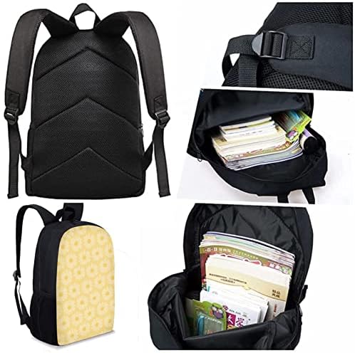 Uzzuhi African Girl Bookbags Conjunto de 3 mochila negra de garota com lancheira rosa mochila com lancheira térmica + bolsa de suprimentos escolares da Dacron