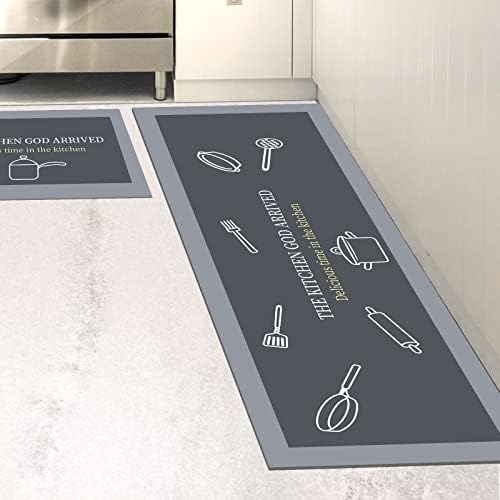 Tapetes de cozinha lygligh e tapete de banho super absorvente tapetes de banheiro fino seco rápido para o chão de tapetes de 2 peças