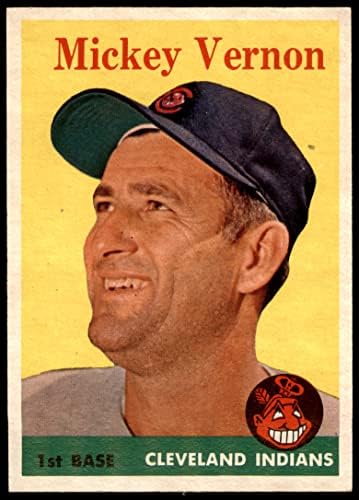 1958 Topps 233 Mickey Vernon Cleveland Indians Ex/Mt Indians