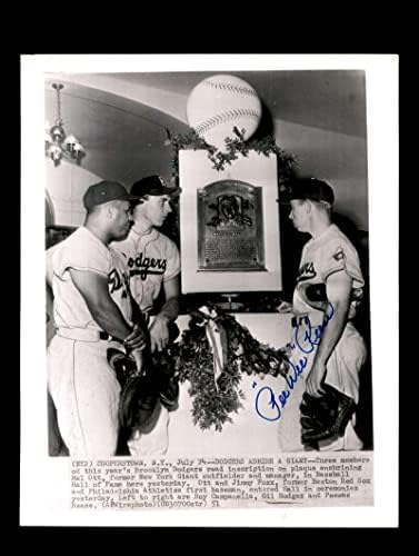 Pee Wee Reese PSA DNA assinado 8x10 Original 1951 Wire Photo Dodgers Autograph - Fotos autografadas da MLB