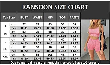 Conjuntos de treino de Kansoon para mulheres 2 peças Tanque de traje de traje de pista alta Caia alta Roupas de verão de ioga