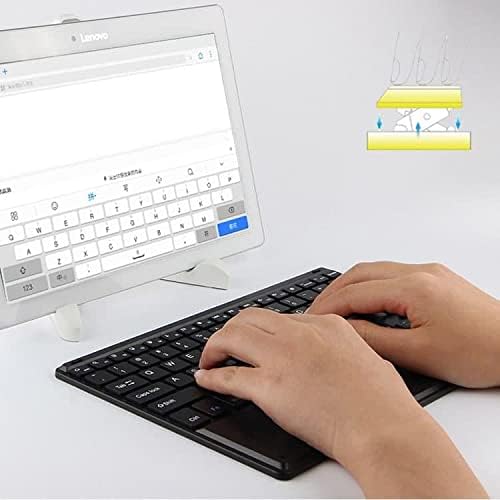 Teclado de onda de caixa compatível com o teclado Sharp Aquos V6 - Slimkeys Bluetooth com trackpad, teclado portátil com trackpad para