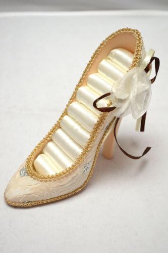 Creme elegante Branco com Flor Bow Steletto Sapato de Anel de salto alto