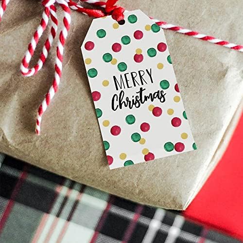 UKANPON Feliz Natal Tags de presentes para presentes, sacolas de presente de Natal Decorações de tags, favores de festa