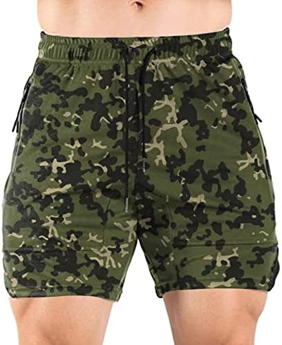 Shorts de ginástica homens homens esportes fitness e execução de malha leve e respirável calça de camuflagem com shorts shorts de