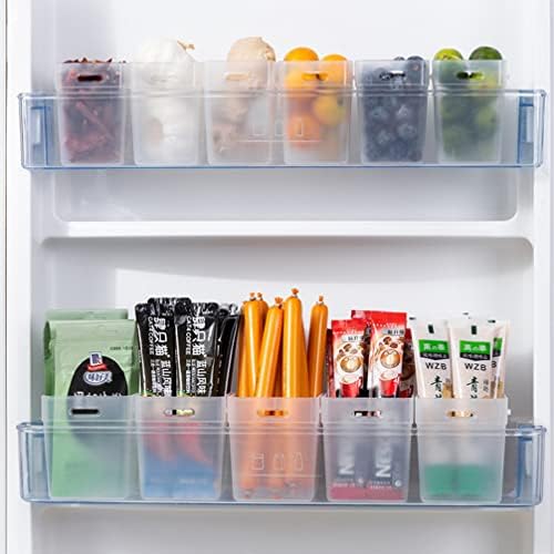 Zerodeko 2pcs geladeira produtora de alimentos contêiner de armazenamento de plástico organizador de geladeira bin freezer produzir caixas de guardião do organizador de geladeira economizador para bagas vegetarianas e frutas