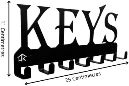 Chaves de Heartlykraft Tecla de parede de parede de metal black metal