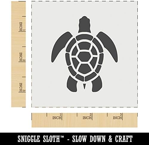 Biscoito de parede tribal de tartaruga marinha estêncil reutilizável de artesanato diy - 4,5 polegadas