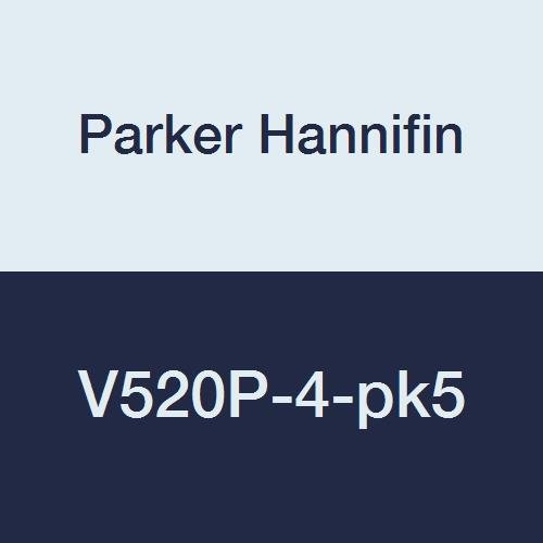 Parker Hannifin V520p-4 Válvula de esfera industrial de latão, selo ptfe, embutido, rosca feminina de 1/4 fêmea x 1/4