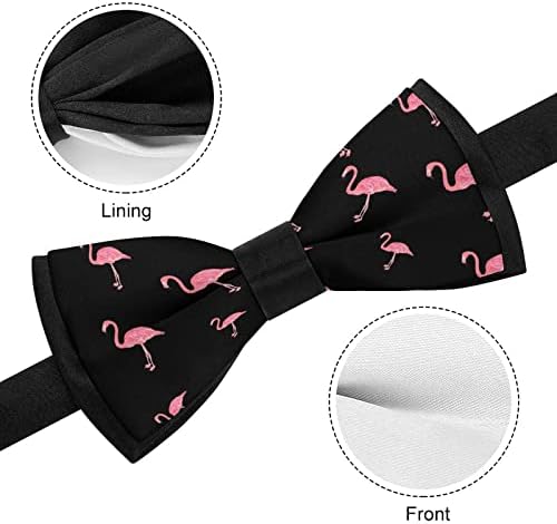 A gravata borboleta de Bird Men Flamingo, Flamingo, rosa, formado em Bowtie ajustável para casamento formal de smoking