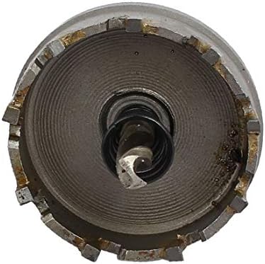 X-Dree 45mm de corte diâmetro de carboneto com mola com ponta 9 flautas frugh hole de perfuração serra cinza (diámetro de corte de