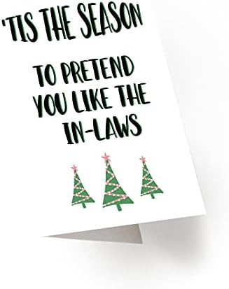 É a temporada, cartão de natal, cartão de Natal engraçado, cartão de Natal do marido