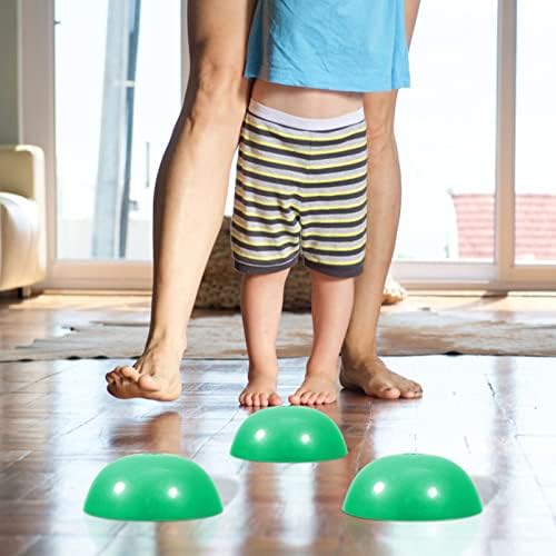 Tofficu Meia Massagem Ball Green Kids Sensory Training Equipment Half Yoga Ball Balance Trainer Exercício Ball para