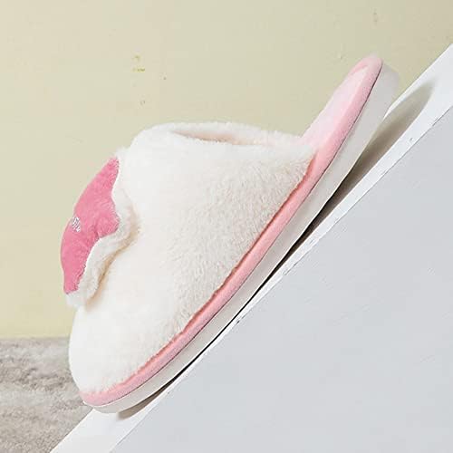 Slippers de glitter feminino WASERCE Tamanho 9 Slipes de algodão para mulheres Fuzzy FAUX Memory Foam Slipes planos