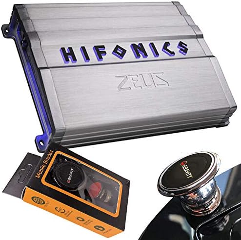 Hifonics ZG-1800.1d 1800 Watts Zeus Gamma Mono Subwoofer Car Audio Amplifier com portador de telefone com ímã de gravidade