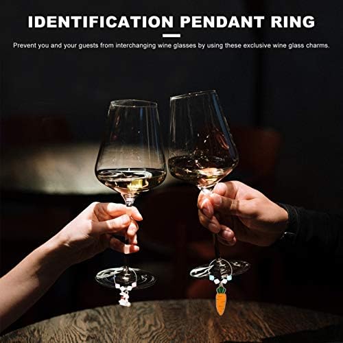 6pcs Ring Identifier Party Pingente Marcadores Tag- Bunny Gift Reconhece Cocktails Decors Rings Marker Sinais de cerveja