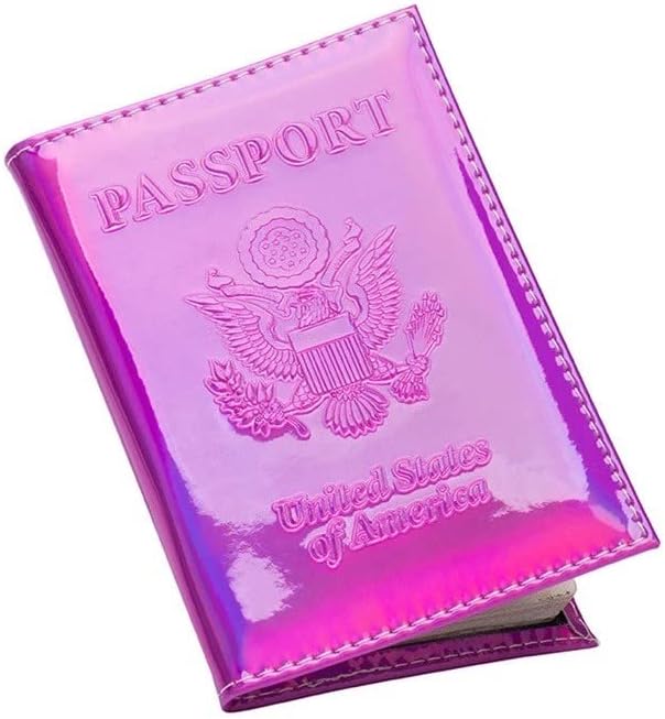 Pretty Little Passports Chrome Passport Cover Vaccine Card Holder Combo, Passaporte Titular com Slot de Cartão de Vacina