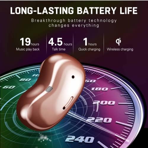 Os brotos da rua Urbanx vivem fones de ouvido sem fio verdadeiros para o Samsung Galaxy S21 Ultra 5G - fones de ouvido sem fio com cancelamento de ruído ativo - ouro rosa