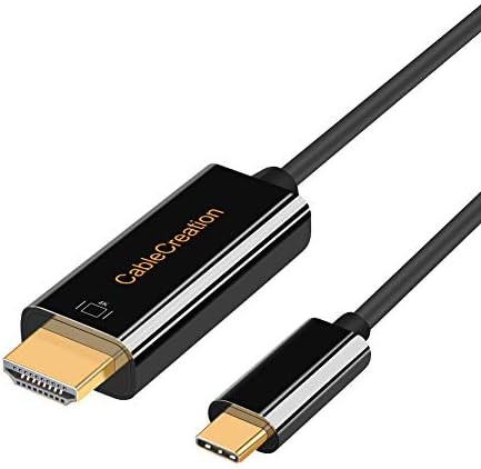 Cablecreation 6ft USB C a HDMI Cable Pacote com cabo auxiliar de 3,5 mm