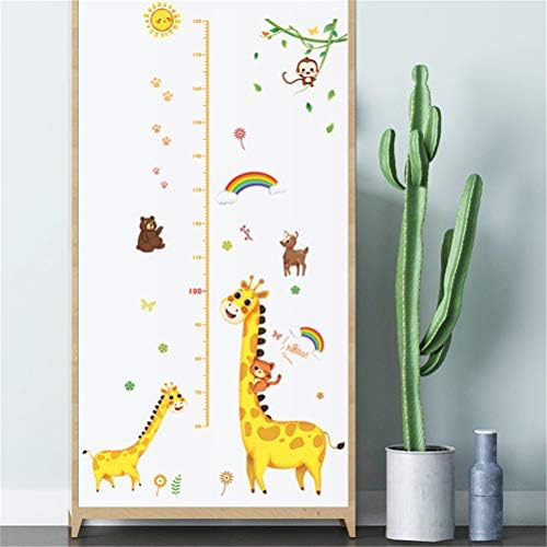 Girafa animal altura fofa mapa de altura régua decalque de parede adesivo artes decoração de vinil decoração removível