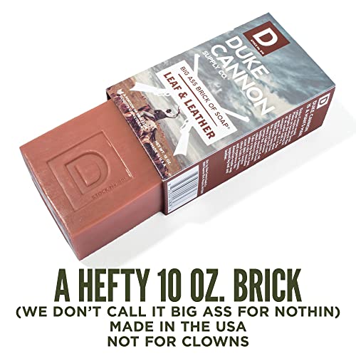 Duke Cannon Supply Co. Big Ass Brick of Soap - Grade Superior, sabonete masculino grande com aromas masculinos almiscarados, todos