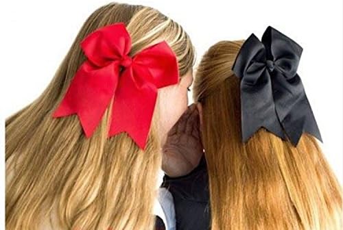 Kenz Laurenz Cheer BOWS Black Cheerleading Softball - Gifts for Girls and Women time se curva com o suporte do rabo de cavalo