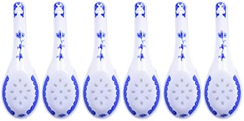 Bestonzon 6pcs sobremesa azul porcelana de aperitiva jantar de farinha de farinha de farinha e mingau de porcelana