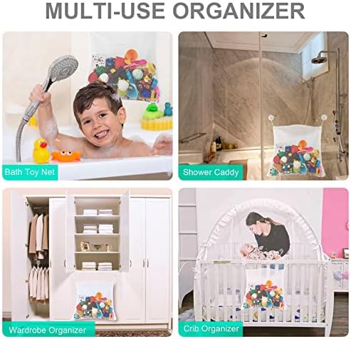 DIDNDID BAIO BOY Storage for Bathtub, Organizador de brinquedo de banho de bebê de abertura de abertura grande, porta
