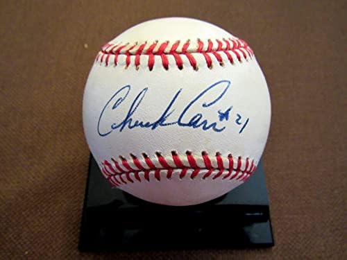 Chuck Carr # 21 1993 Florida Marlins roubou o líder da base assinado JSA de beisebol automático - Bolalls autografados