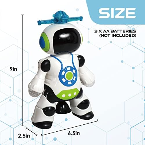 Brinquedos de robô de dança ACED para crianças, criança, bebê - 360 brinquedos giratórios com iluminação LED legal e