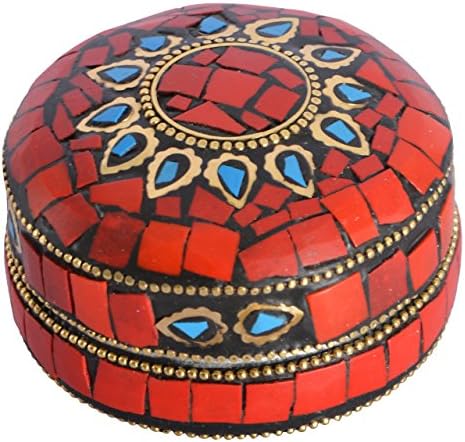 Metal mais recente estilo Antique Sindoor Box/Sindoor Dibbi Handicraft Gift by Indian Collectible