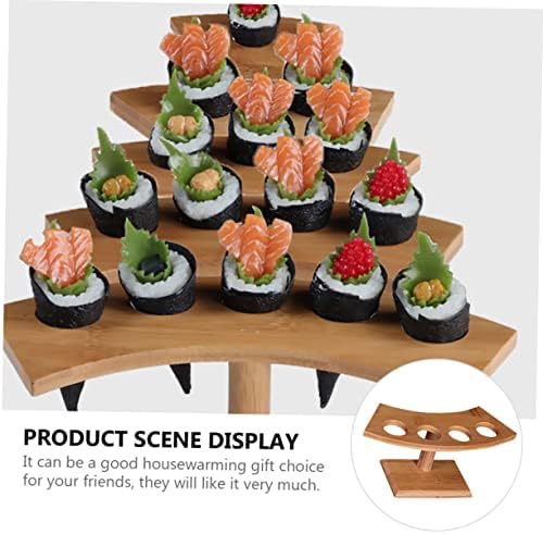 Bestonzon 6 pcs Japanese de rolagem japonesa sushi roll stand stand de madeira porta