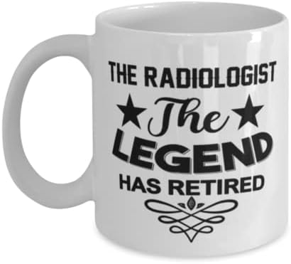 Radiologist Caneca, The Legend se aposentou, idéias de presentes únicas para radiologista, Coffee Canek Tea Cup White