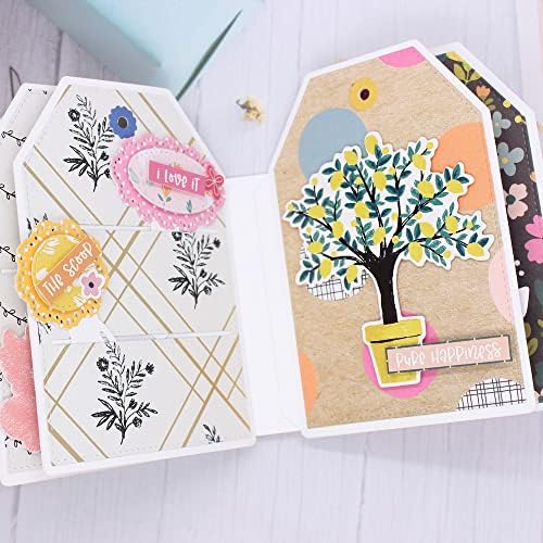 Kscraft Tag Shape Mini Álbum Metal Cutting Dies estêncils para scrapbooking DIY Decorative releving Diy Paper Card