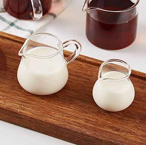 123arts 4pcs mini jarros de vidro, jarros de leite de leite jarros de leite que servem jarros, 2oz