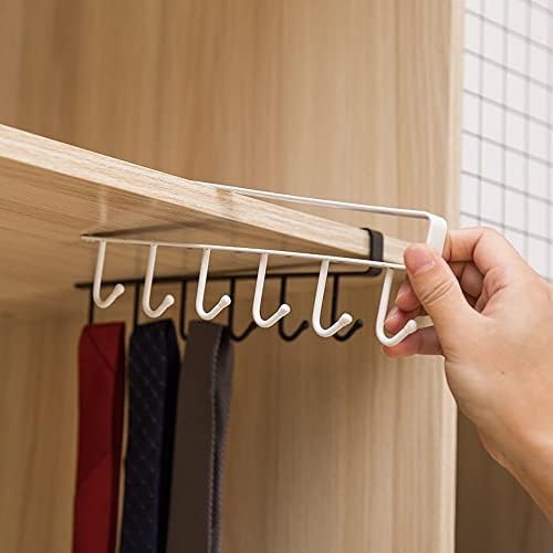 Ylyajy 5pcs ganchos de cozinha trilhos pendurados para armário de armário de armário de armazenamento guarda -roupa de guarda