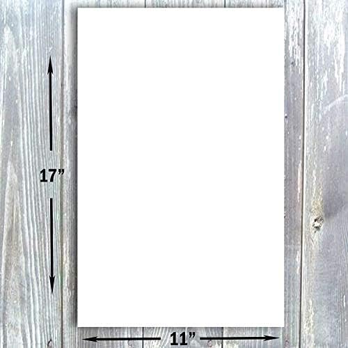 Hamilco White Cardstock grosso 11x17 papel - peso pesado 80 lb Card de material 50 pacote 50