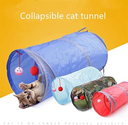 Oallk Tunnel Tunnel Tunnel Toys dobrável Treinamento de gatos de estimação Tons divertidos para gatos para gatos Rabbit Animal Play Tunnel Tube