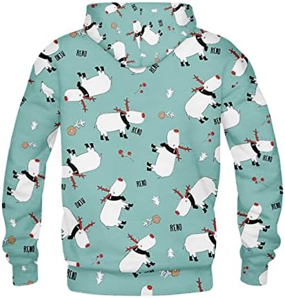 Jaqueta de bombardeiro ADSSDQ, Jaqueta Básica de Holiday Menções de Manga Completa Zipfront Sweatshirt Graphic com5