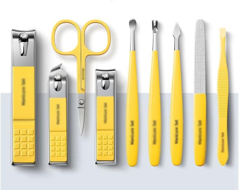 Zlxdp Scissors de unhas portátil Conjunto de manicure Kit de pedicure Kit de aço inoxidável Clippers Ferrame