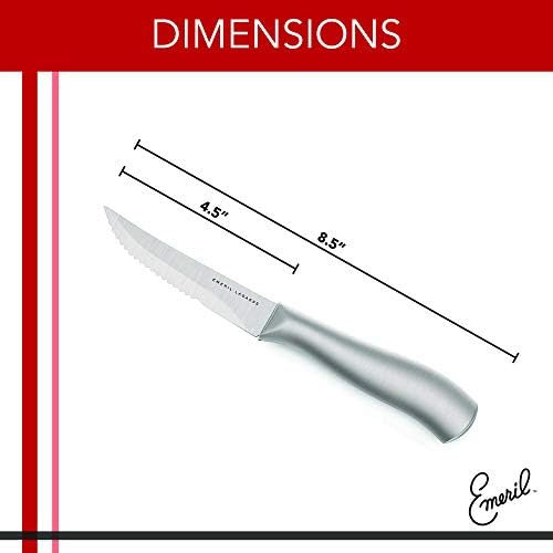 Emeril Lagasse Melhor conjunto de faca de bife de aço inoxidável - 4,5 ” - Faca de faca de bife serrilhada.