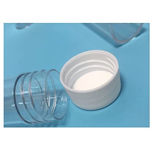 12pcs 25ml Garrafas de amostra de plástico tubos de frascos mini caixa de recipiente de armazenamento transparente com