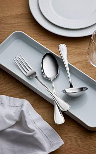 Gense 77418765 Design Calderoni Oxford Serving Spoon, 230 mm, aço inoxidável, prata