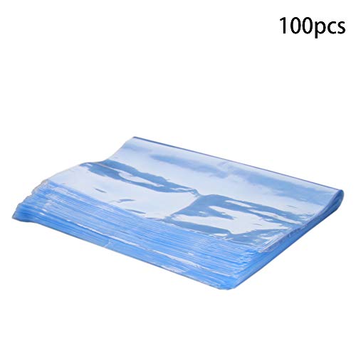Bettomshin 100pcs PVC Sacos de embrulho de encolhimento térmico, 11,81 polegadas de comprimento 7,09 polegadas Largura, sacos de embalagem de embalagem encolhidos azul claro para presentes de bricolage