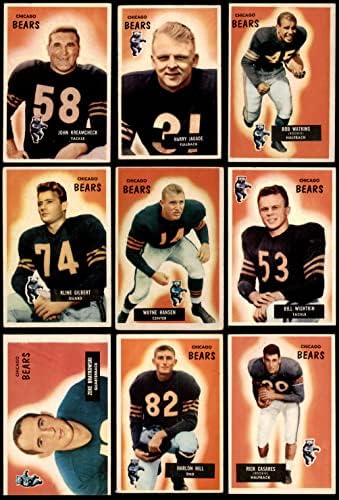 1955 Bowman Chicago Bears perto da equipe set Chicago Bears VG+ Bears