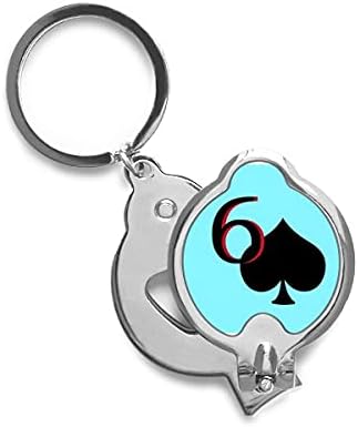Peace Spade 6 Poker Unhas Clippers de tesoura Cutter de aço inoxidável